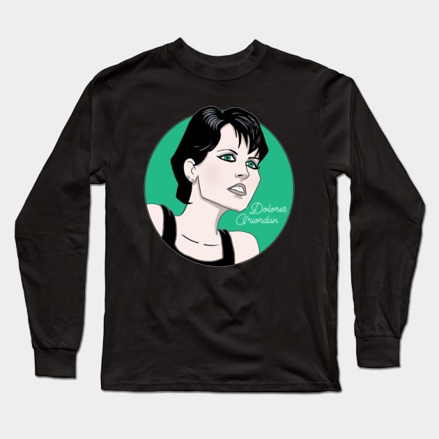 Dolores O'Riordan Tribute Art Long Sleeve T-Shirt by AndrewKennethArt